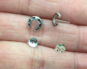 Sterling Silber Hufeisen Ohrstecker, Sterling Silber Ohrring, Ohrstecker, Post, Knorpel, Tragus, Helix