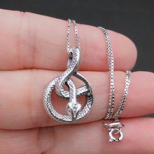 Schlangenkette aus SterlingSilber - Schlangenkette - Rihanna Halskette - Sterling Silber Schlange an einer Sterling Silberkette