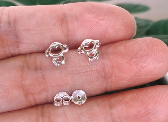 Orecchini A Forma Di Scimmia In Argento Sterling S925 – Gioiello Con Ciondolo Animale, Regalo In Elegante Scatola - 3