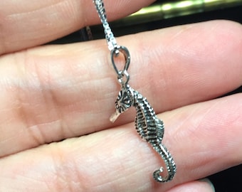 Sterling Silver Seahorse Necklace