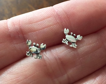 Crab stud earring 925 Sterling Silver stud, crab stud earring, crab post, Cartilage, Helix. Tagus, crab stud, crab earring, crab earring