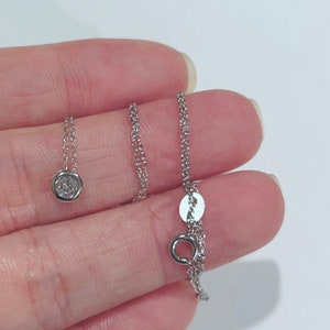 Dainty sterling Silver Necklace, CZ Necklace, Simple Necklace, Minimalist Necklace, Bridesmaid Gift, Sterling Silver, Delicate
