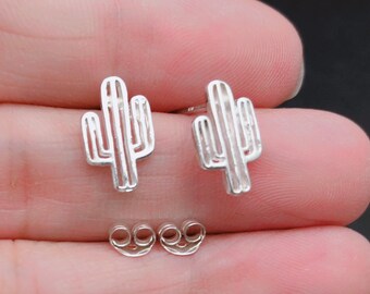 1 Paio Di Orecchini A Pendente A Forma Di Cactus In Argento Sterling