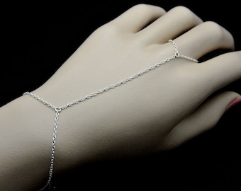 Slave bracelet - sterling silver slave bracelet, hand bracelet, delicate slave bracelet, finger to wrist bracelet, body jewelry
