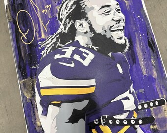 Dalvin Cook - 20x24 Original Painting Signed (Autograph Minnesota Vikings NFL)