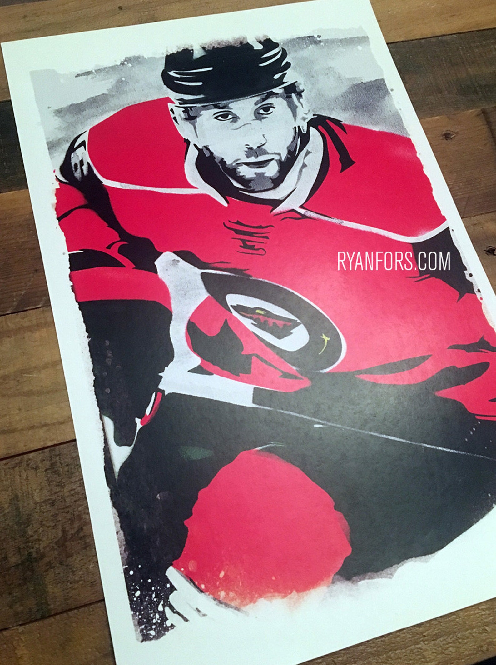 Jason Zucker Minnesota Wild Print Etsy