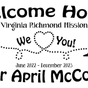 State to State Missionary Welcome Home Banner