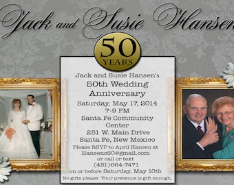 50th Wedding Anniversary Celebration Invitation/Announcement