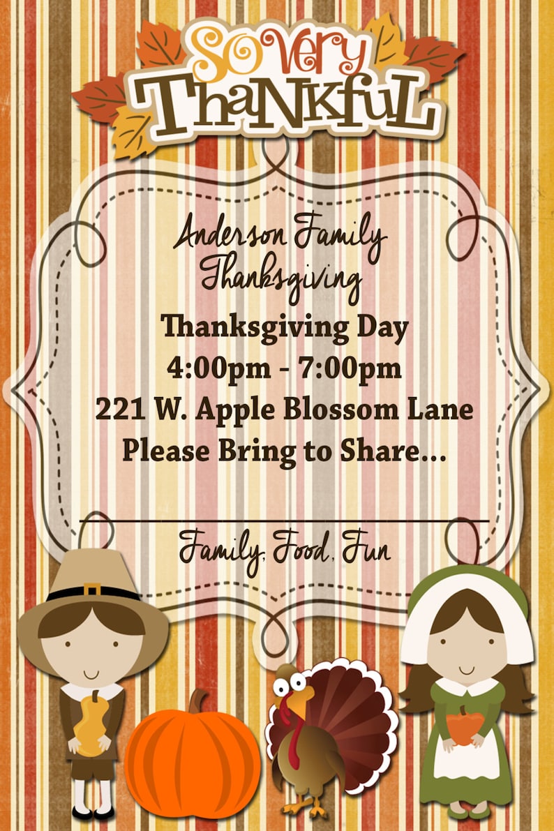 Thanksgiving Gathering Invitation | Etsy