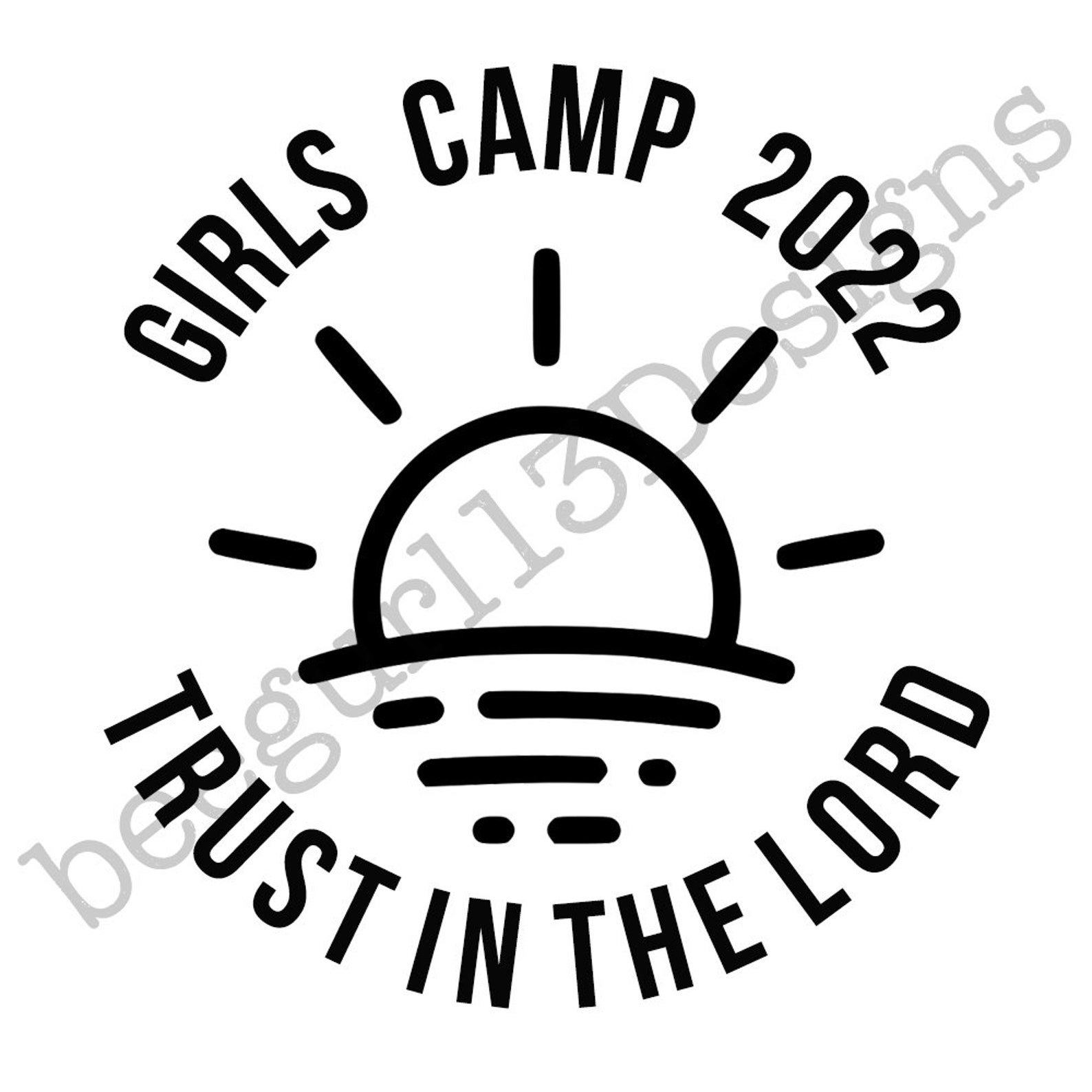 Girls Camp Tshirt Design Logo Set Etsy