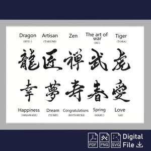 Japanese kanji - Etsy 日本