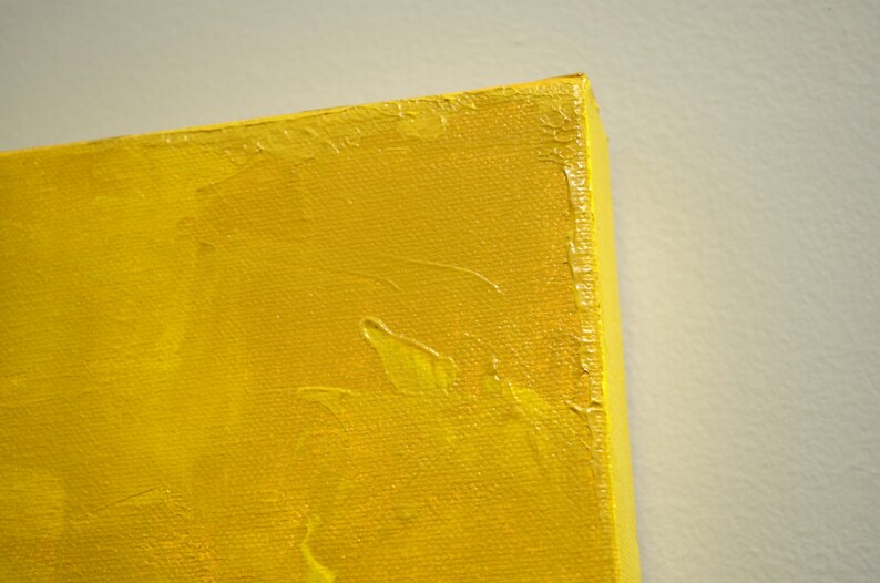 Yellow Abstract Painting, 18 X 24, Acrylic Original Art, Wall Decor