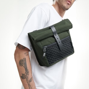 SEAUSE Rucksack; Recycled Tasche aus gebrauchten Fischernetz, Bauchtasche, Crossbody, Tablet Fach 11 Zoll