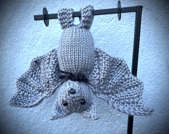 Handgestrickte Graue Fledermaus, Halloween Deko
