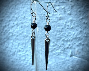 Onyx Spike Ohrringe: Witchy Goth Punk Alternative hypoallergen Schmuck