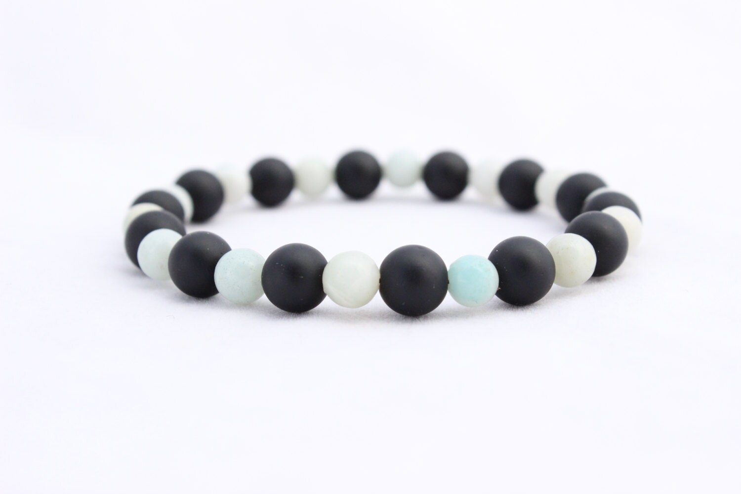 Men's Amazonite and Blackstone Bracelet/ southwestern Etsy