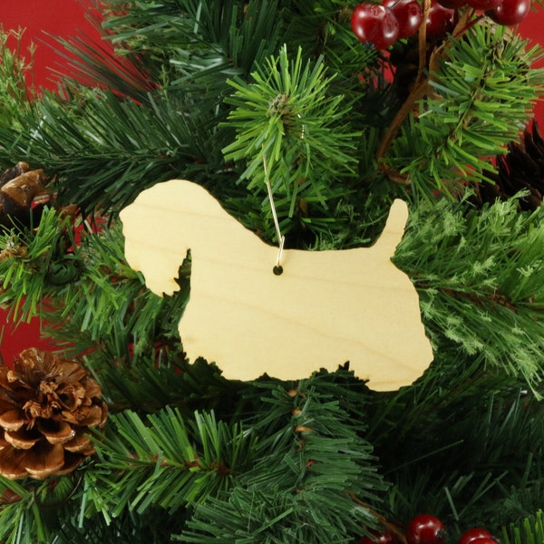 Sealyham Terrier Ornament in Wood or Mirror Acrylic Customizable with Name