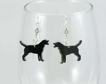 black lab earrings