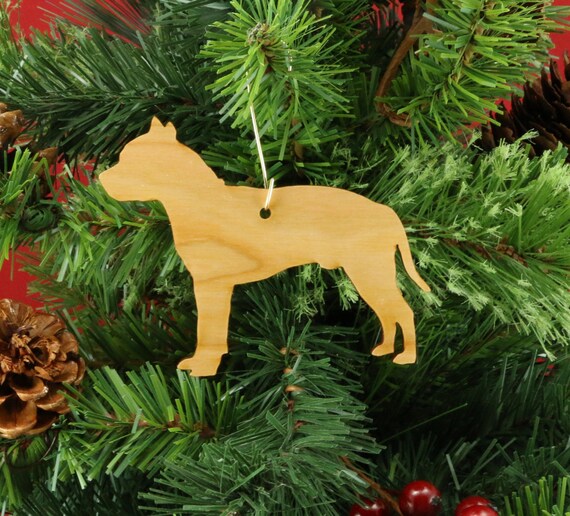 American staffordshire terrier christmas ornaments