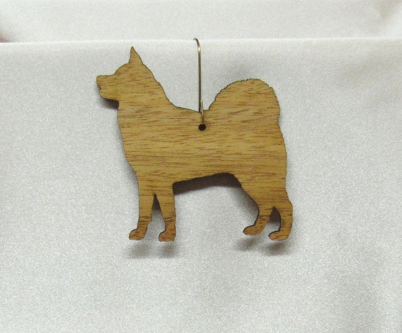 Akita Ornament in Wood or Mirror Acrylic Customizable with Name