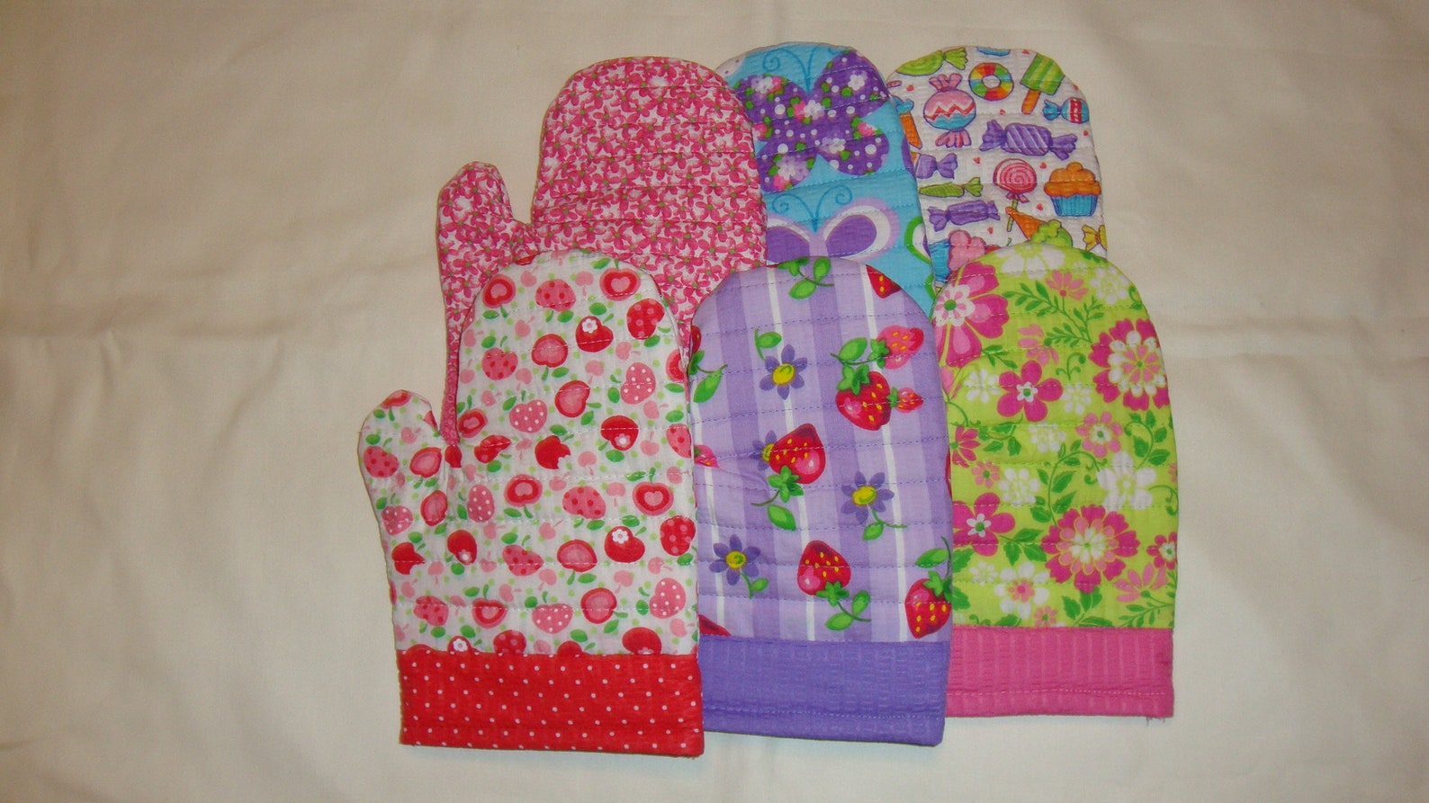 Children's Oven Mitts Set of Two for Girls Etsy
