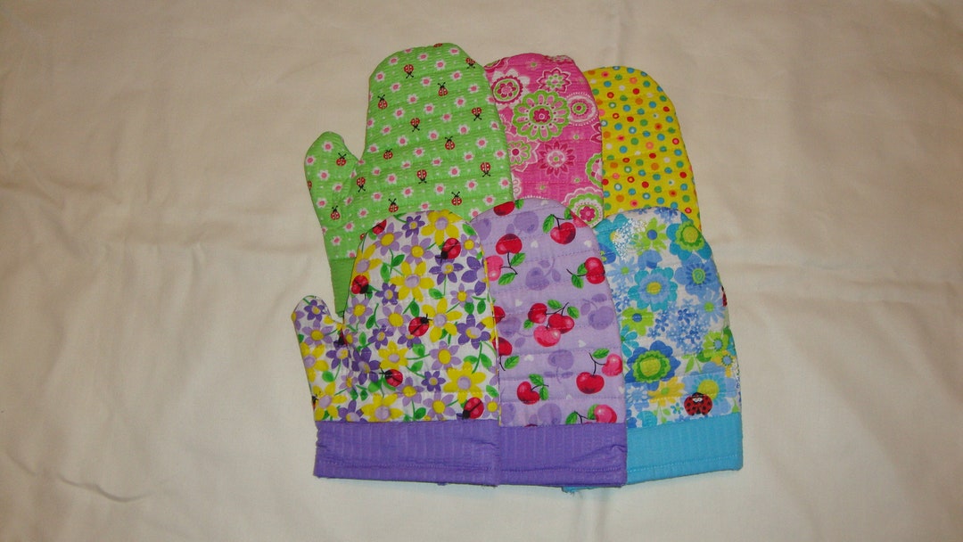 Children's Oven Mitts Set of Two for Girls Etsy