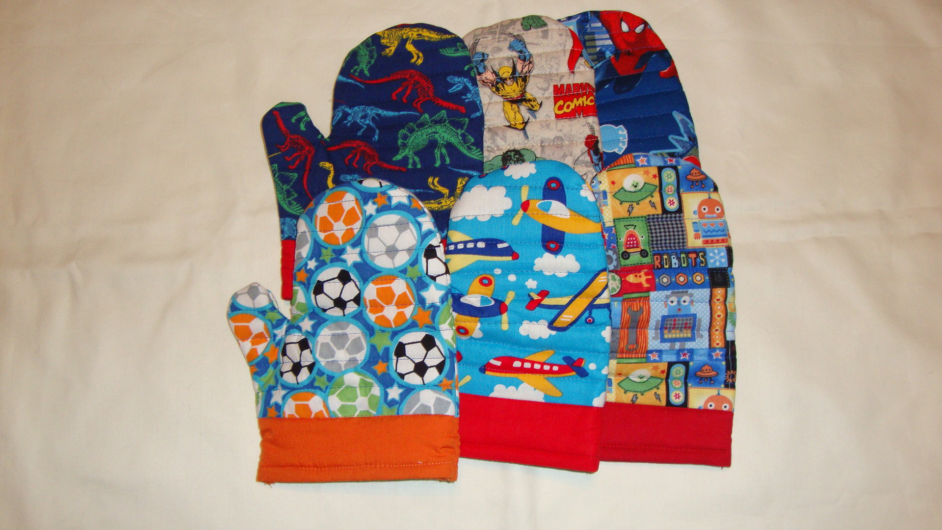 Children's Oven Mitts Set of Two for Boys Etsy