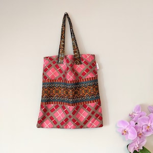 Upcycled Silk Tote Shopping or School Bag Using Recycled Sari Fabric ...