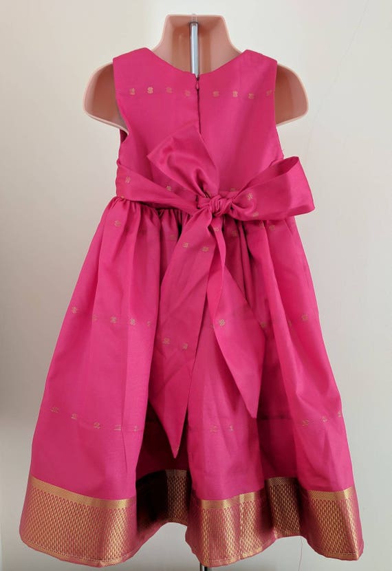 pink and gold party dress