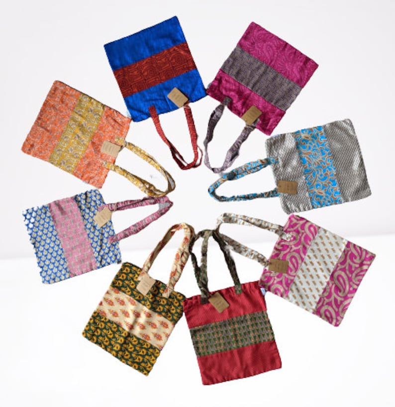 Upcycled Sari Tote Bag 