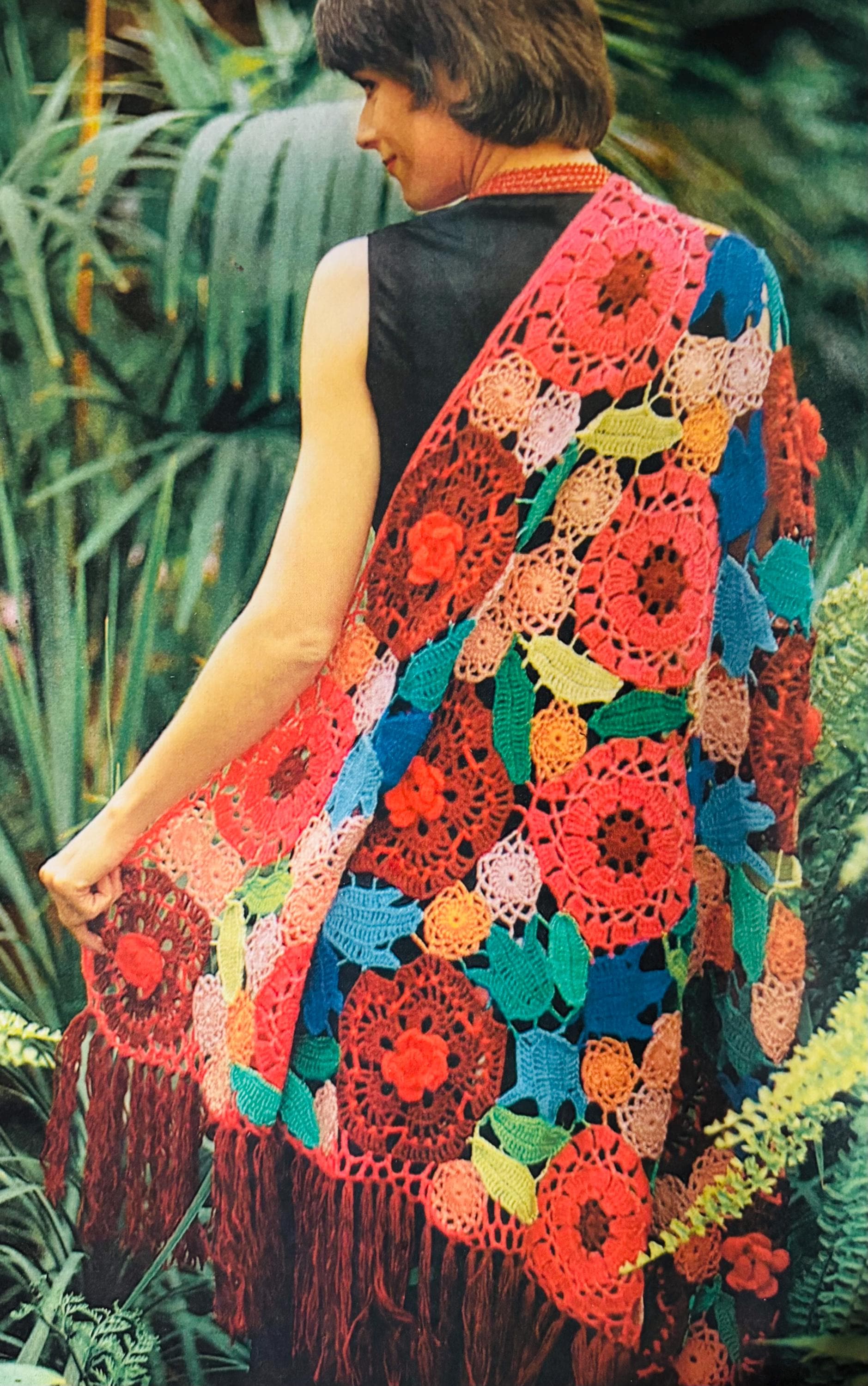 Vintage CROCHET PATTERN 1970S Floral Shawl #550 PDF Digital Download - Etsy