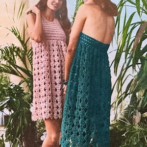 Wzór na szydełkową sukienkę letnią w stylu vintage nr 392 do pobrania w formacie PDF