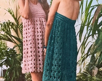 Vintage Crochet Summer Dress Pattern #392 PDF digital download