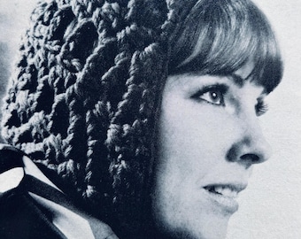 CROCHET PATTERN Vintage Cap/Hat/Bonnet Pattern. PDF digital download