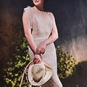 Vintage Crochet Dress Pattern~1930s~PDF Instant Download