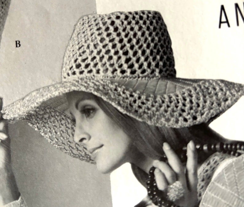 CROCHET PATTERN Vintage Straw Hat and Bag Pattern. 2 Patterns in One ...