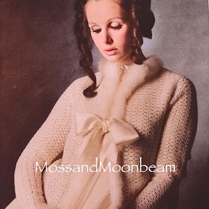 Vintage Vogue Bed Jacket Crochet Pattern #492 PDF Digital Download