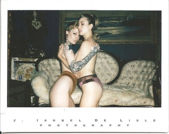 original monochrome fujifilm instax wide film print of model Amy Wilder MATURE