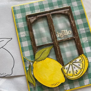Carte "Bonjour" Citron