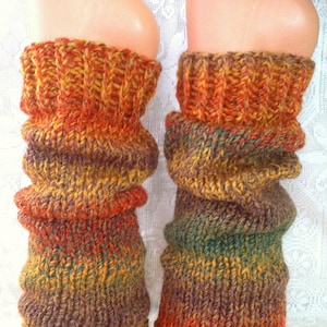 PRE-ORDER Autumn Hand-Knitted Chunky Leg Warmers image 1