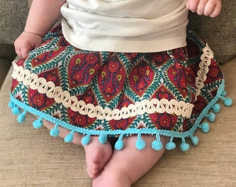 Baby Boho Pompom Gypsy Skirt *LAST ONE!*