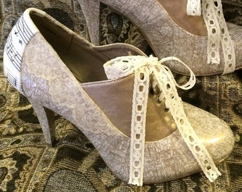BESPOKE Wedding Decoupage Shoes Boots