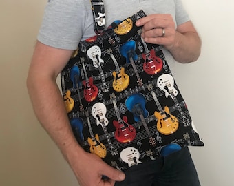 Guitar Fabric Shopping Bag Tote