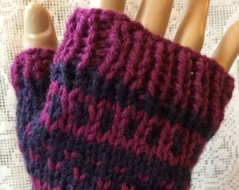 Fuschia Fair Isle Mittens