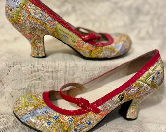 BESPOKE Map Decoupage Shoes