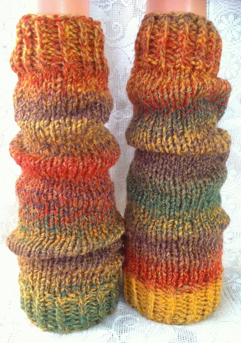 PRE-ORDER Autumn Hand-Knitted Chunky Leg Warmers image 4