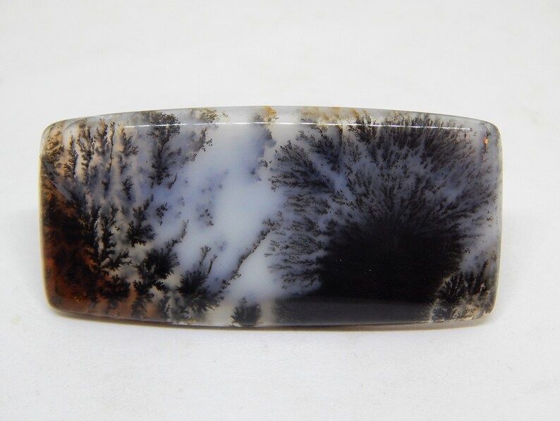 Dendritic Agate dendritic 30x12mm dendrites large cab long cabochon large pendant stone large teardrop stone talon shaped agate cab