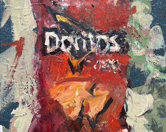 Doritos Original Painting – Nacho Cheese Snack Food Art – 11x14 Mixed Media
