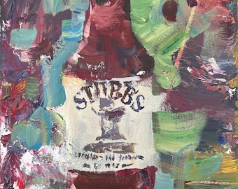 Stubb’s BBQ Sauce Painting – Barbecue Kitchen Art – 11x14 Original Acrylic