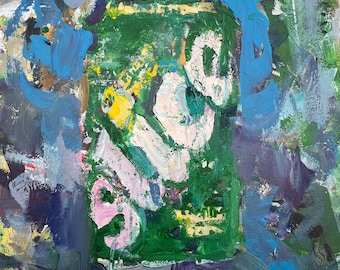 Slice Soda Can Original Painting – Retro Pop Art – 20x16 Canvas